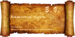 Baumzveig Vince névjegykártya